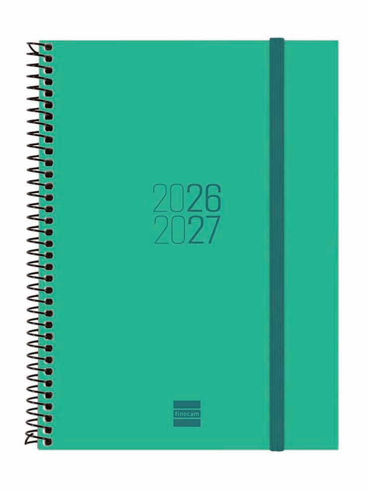 Agenda Escolar Finocam Esp.E10 Sem/Vista Castellano 2026-27 Verde