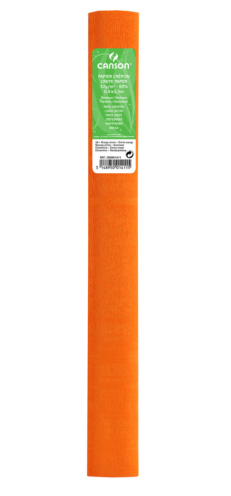 Rotlle Paper Crespó (Pinotxo) Canson 500x2500 mm Taronja