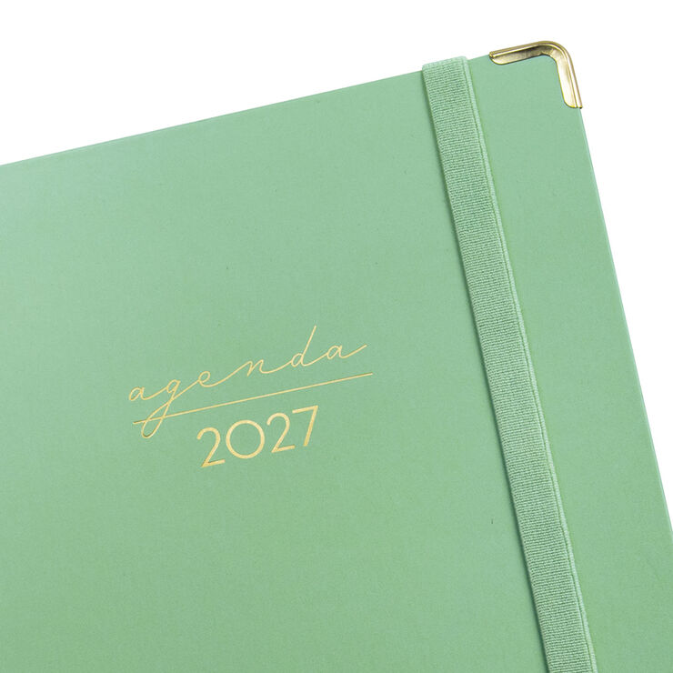 Agenda Finocam Alma Semana Vista Horizontal 2027 Catal&aacute;n Verde