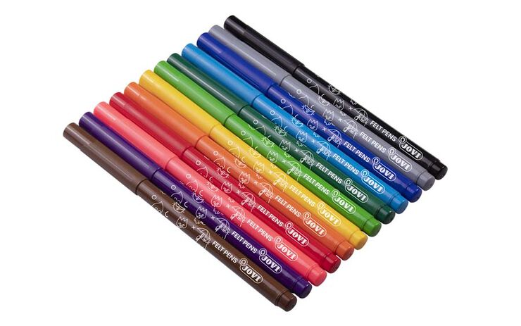 Retoladors de colors Jovi 12u