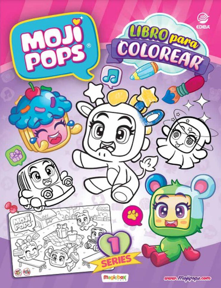 Libro para colorear Moji Pops Serie Party - España