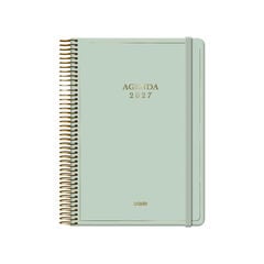 Agenda Dohe Velvet 14x20 D&iacute;a P&aacute;gina Catal&aacute;n 2027 Verde