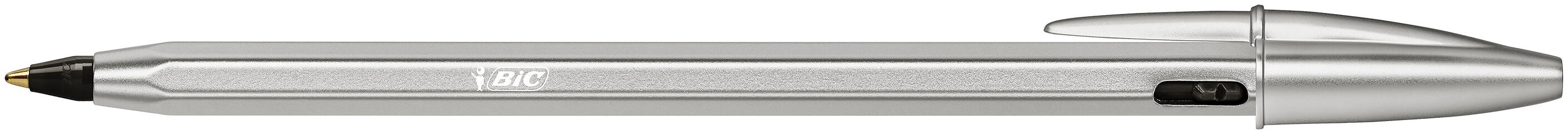 Bolígraf Bic Cristal Renew Metal + 2 recanvis negre