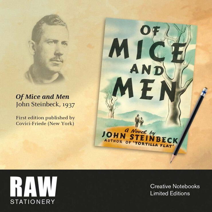 Libreta A5 Raw Stationery Primera Edición Of Mice And Men