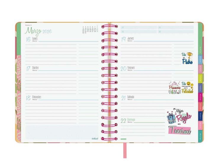 Agenda Finocam Talkual 1/4 sem/vista horizontal cas 2026 Ideas