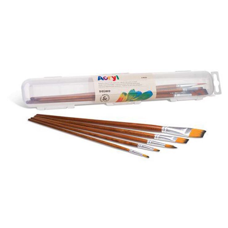 Pinceles de fibra sintética Acryl 5u