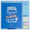 Calendario pared Mr. Wonderful 2024 cas Azul Buenos Momentos