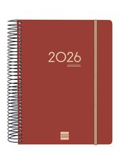 Agenda Finocam 16 meses Ikon E10 día/pág mult 2025-26 burdeus