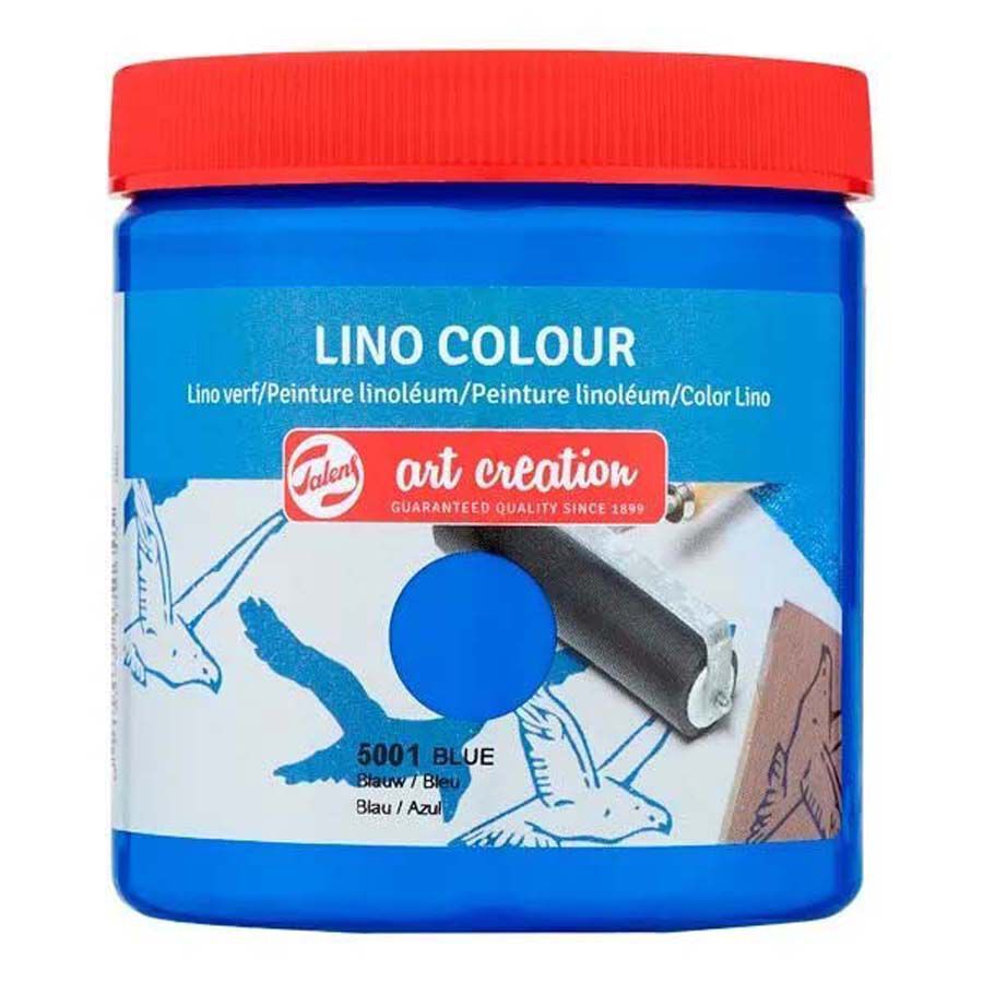 Pintura lin&oacute;leo Talens 250ml azul cian