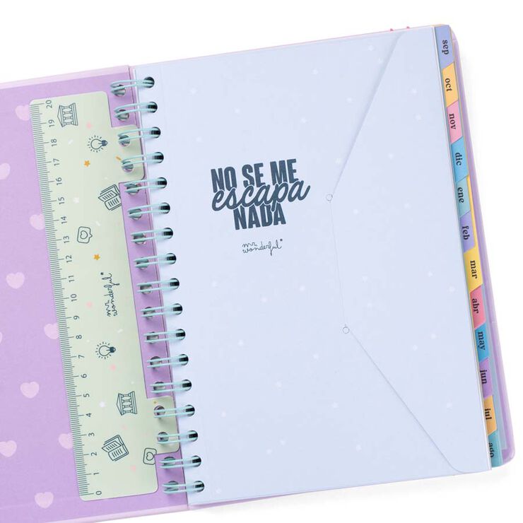 Agenda escolar Mr. Wonderful Wonder setm/vista cas 2025-26 Algo mágico me espera