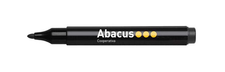 Rotulador pizarra blanca Abacus negro 10u