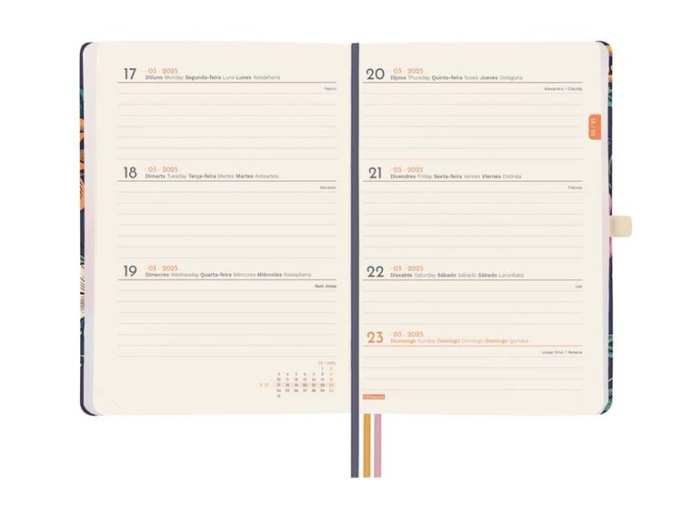 Agenda Finocam Design M4 setm/vista h cat 2025 Impossible