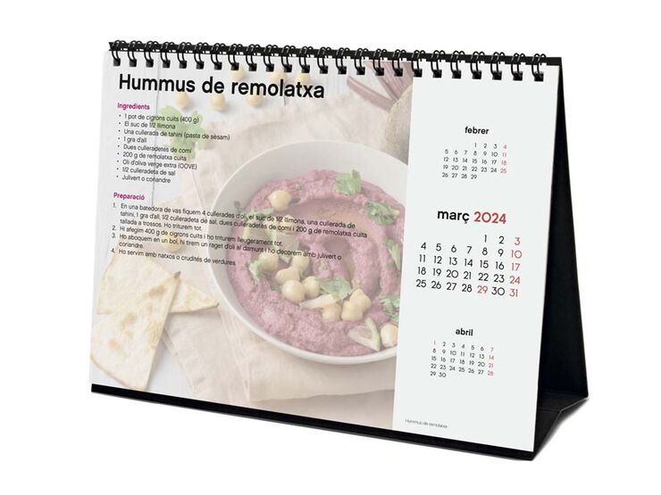 Calendario sobremesa Finocam Recetas 2024 cat