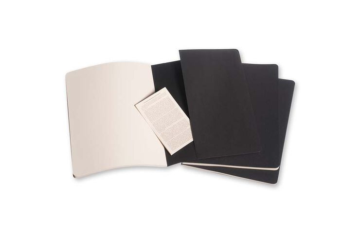 Pack 3 Libretas Moleskine XL Negro Liso