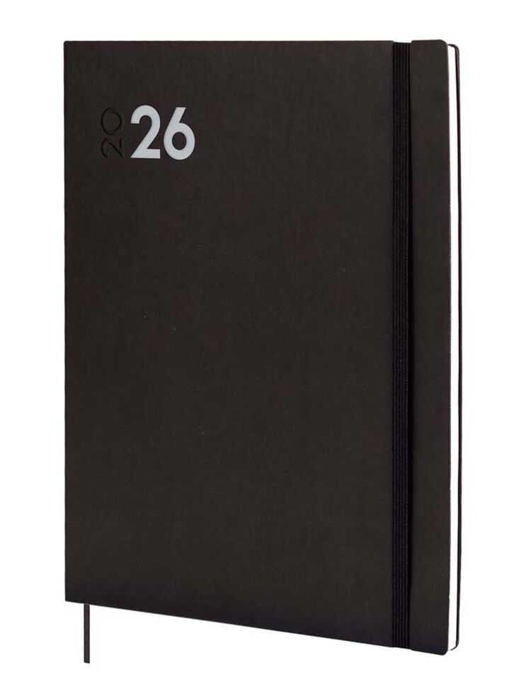 Agenda Finocam Mara Y12 sem/vista vertical cas 2026 negro