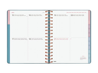 Agenda Finocam Optimal Semana Vista Horizontal 2027 Multiling&uuml;e Azul