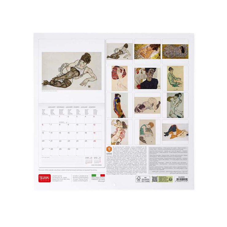 Calendario Pared Legami m/vista 2025 Edward Hopper
