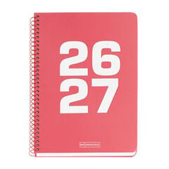 Agenda Escolar Plus D/P Mult. 2026-2027 Base Coral