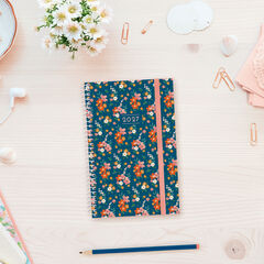 Agenda Finocam Design Collection Semana Vista Horizontal 2027 Catal&aacute;n Flora