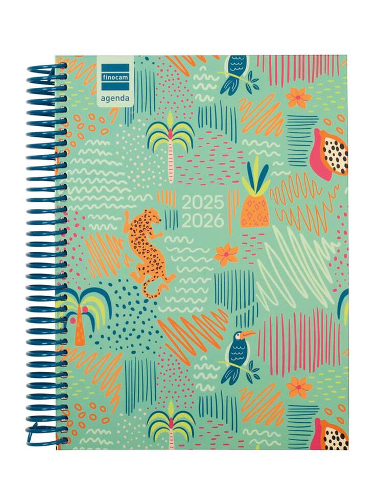 Agenda Finocam escolar Diva 1/4 día/pág cat 2025-26 selva