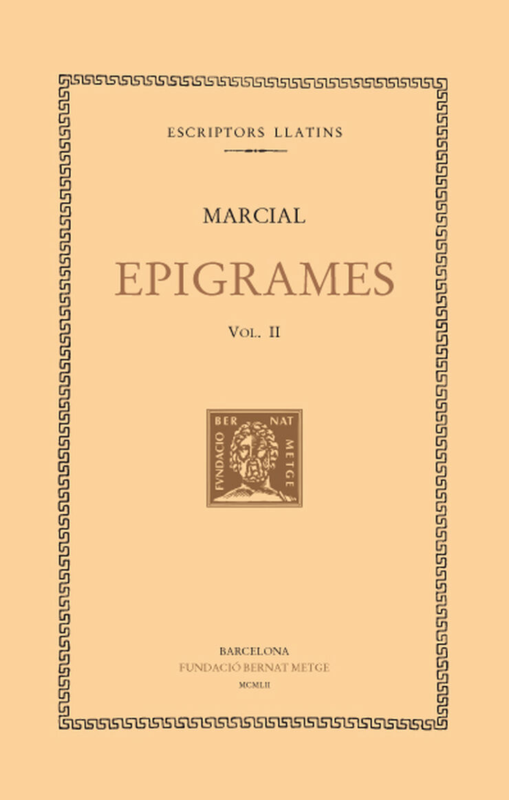 Epigrames, vol. II: llibres V-VII