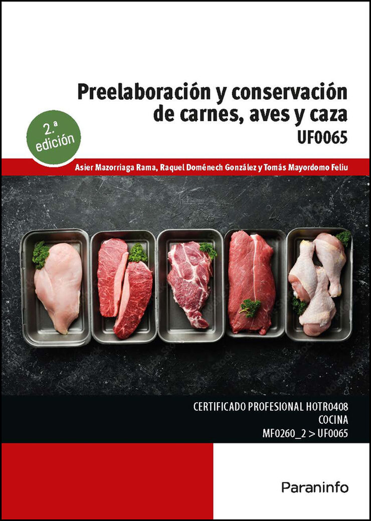 Preelaboración y conservación de carnes, aves y caza