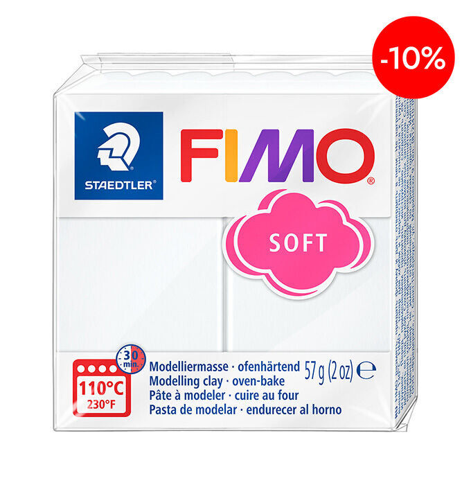 Pasta moldear Fimo Soft 57g blanco