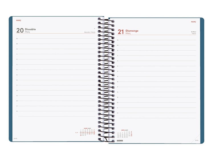 Agenda Finocam My D&iacute;a P&aacute;gina 2027 Catal&aacute;n Azul