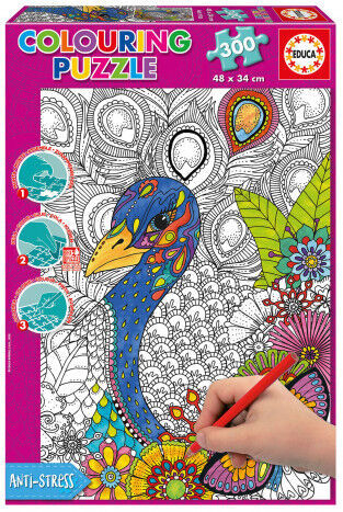 Puzle Educa Pavo real