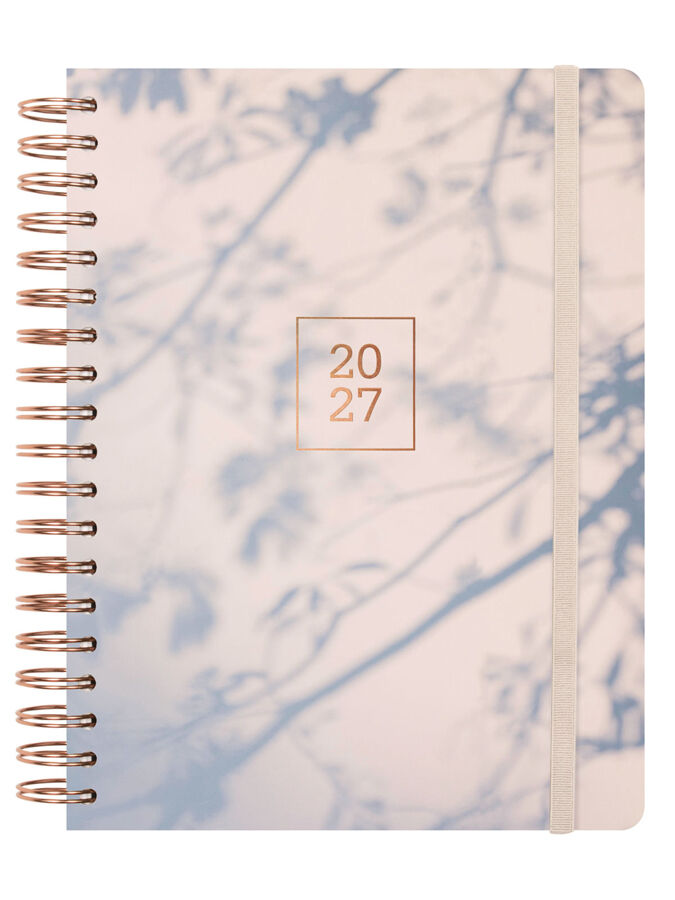 Agenda Finocam Optimal Semana Vista Horizontal 2027 Multiling&uuml;e Gris