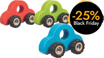 Cotxe de fusta Goki de colors vius