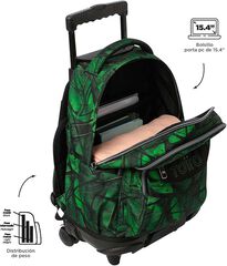 Mochila con ruedas Totto Renglones Jhony Jungle