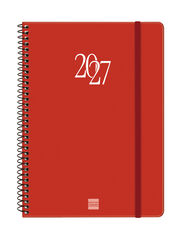 Agenda Finocam My Semana Vista Horizontal 2027 Catal&aacute;n Rojo
