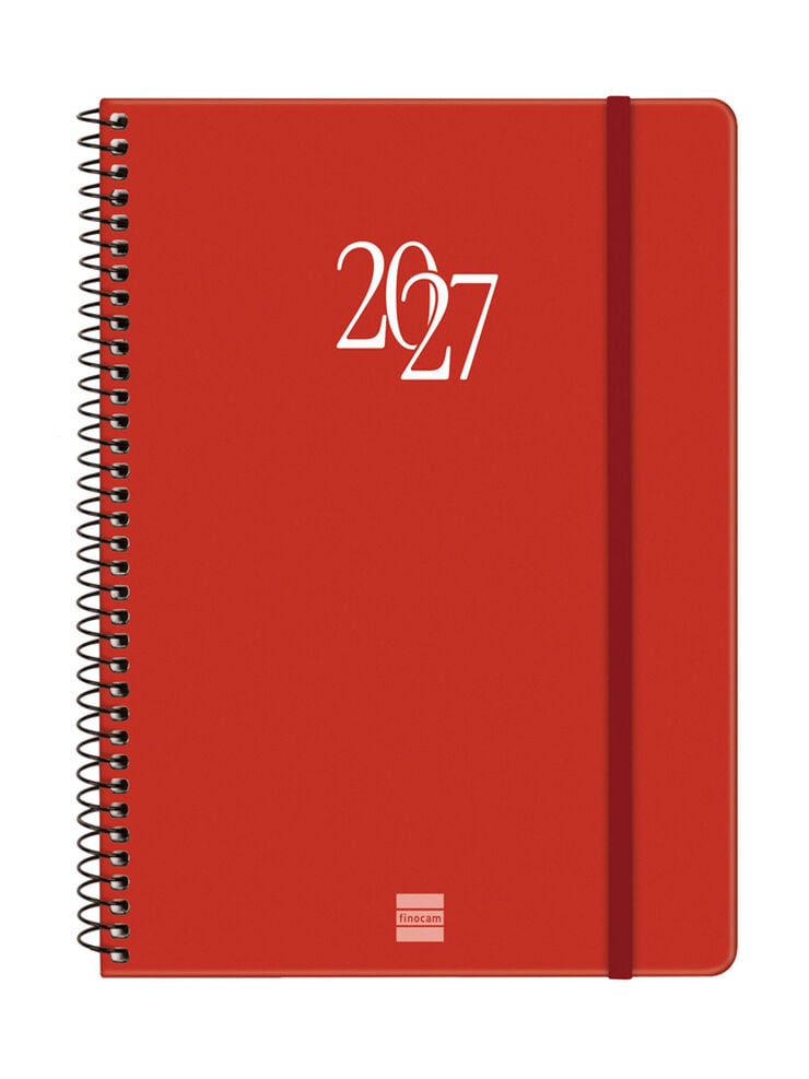 Agenda Finocam My Semana Vista Horizontal 2027 Catal&aacute;n Rojo