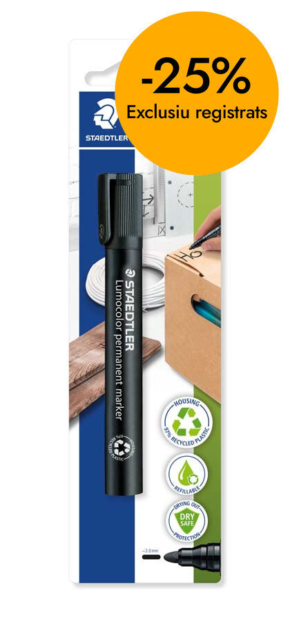 Retolador permanent Staedtler Lumocolor 352 negre