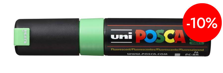 Retolador Posca PC-8K 8mm verd fluorescent