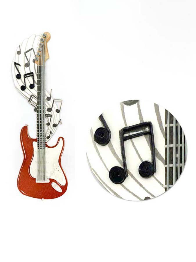 Punto de Libro Origamo Guitarra