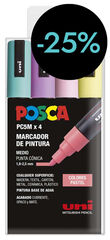 Retoladors Posca PC-5M 1,8-2,5mm Pastel 4 colors