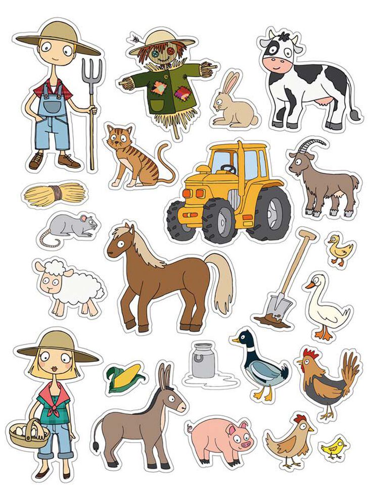 Gomets temàtics Apli La Granja 3 fulls 66u