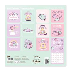 Calendario pared 2026 30x30cm Pusheen