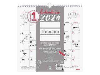 Calendario pared Finocam Chic Escribir 30X30.2024 cas Blanco