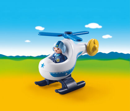 Figures Playmobil 1.2.3 Helicòpter de policia