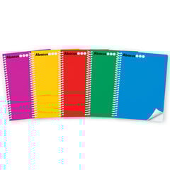 Libreta espiral Abacus A4 80 hojas 6x6mm rojo