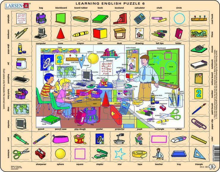 PUZLE ANGL&Egrave;S: ESCOLA