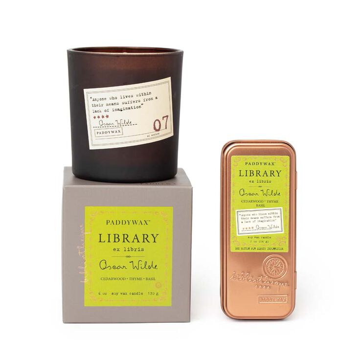 Vela Paddywax Library Oscar Wilde