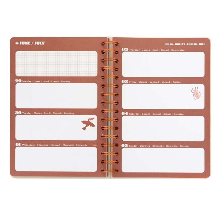 Agenda A5 sem/vista mult 2026 Tropical Treasure