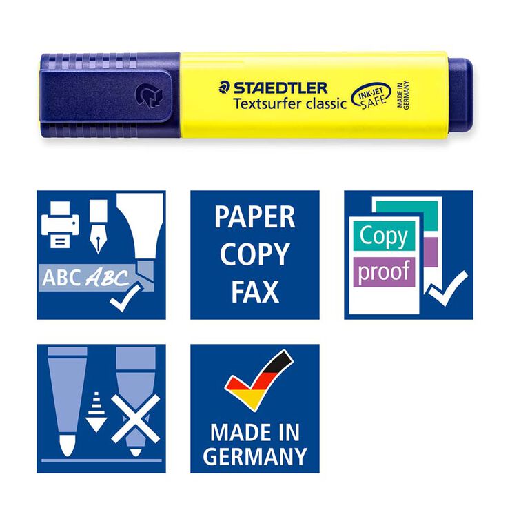 Marcadores fluoresecente Staedtler Textsurfer amarillo 10u