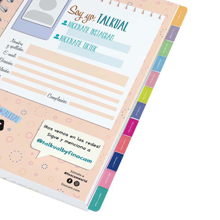 Agenda Finocam Talkual 1/4 día/pág cas 2026 Oro