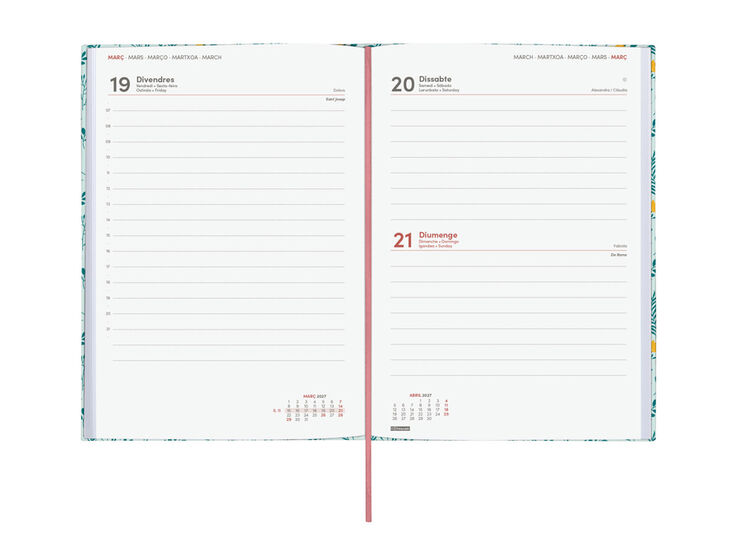 Agenda Finocam Berlin D&iacute;a P&aacute;gina 2027 Catal&aacute;n Blanco
