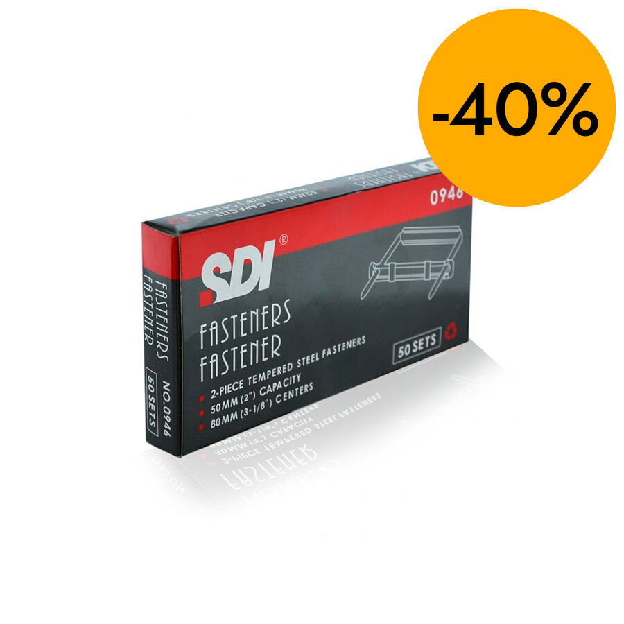 Encuadernadores niquelados Office Box Fastener 50u